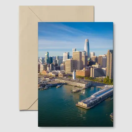 San Francisco Skyline Aerial Waterfront Bay View