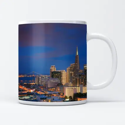 San Francisco Skyline At Blue Hour Dusk