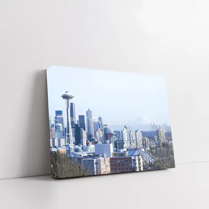 Seattle Skyline Space Needle Mount Rainier