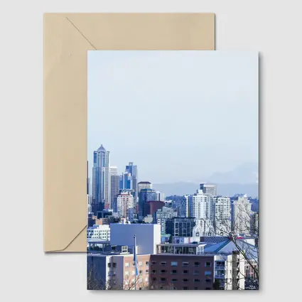 Seattle Skyline Space Needle Mount Rainier
