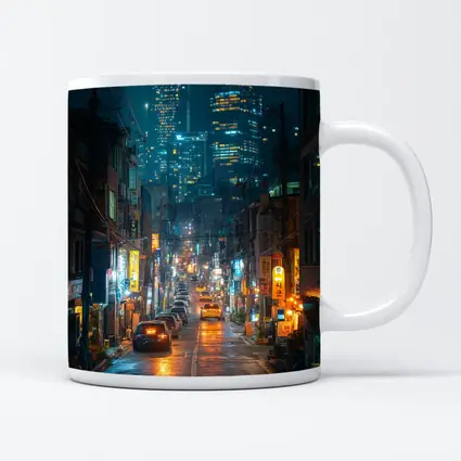 Seoul South Korea Rainy Night City Street