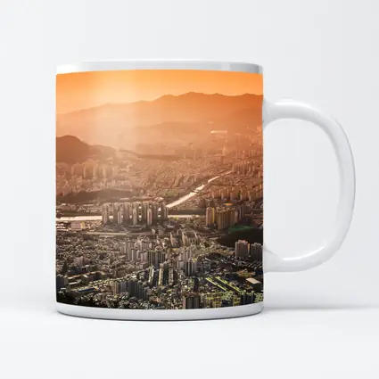 Seoul South Korea City Aerial Sunset View