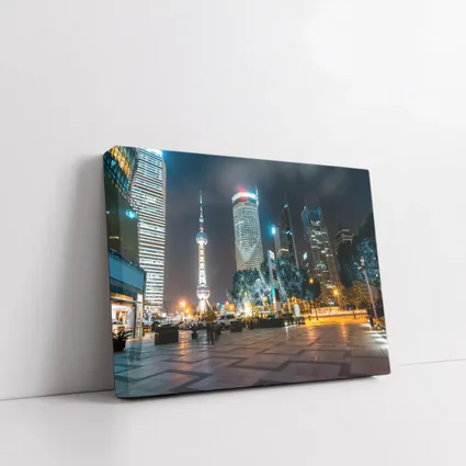 Shanghai Pudong Skyline Oriental Pearl Tower Night
