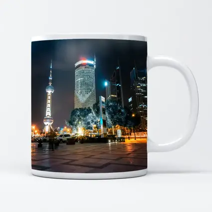 Shanghai Pudong Skyline Oriental Pearl Tower Night