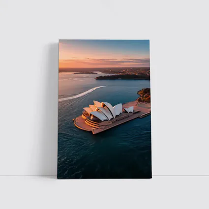 Sydney Opera House Aerial Sunset Harbor View