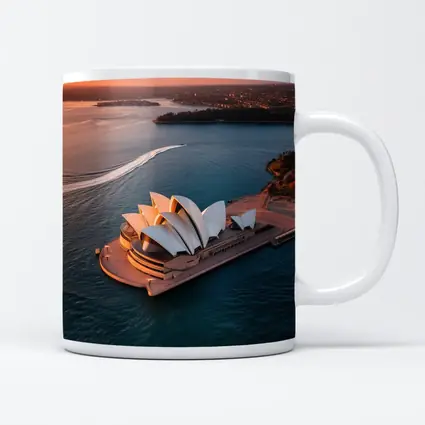 Sydney Opera House Aerial Sunset Harbor View