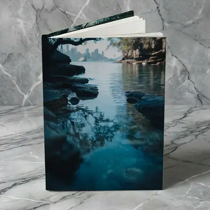 Rocky Shore City Skyline Reflection Water