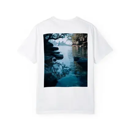Rocky Shore City Skyline Reflection Water