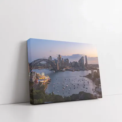 Sydney Harbour Bridge Skyline at Dusk