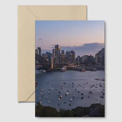 Sydney Harbour Bridge Skyline at Dusk