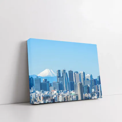 Tokyo Skyline Mount Fuji Blue Sky
