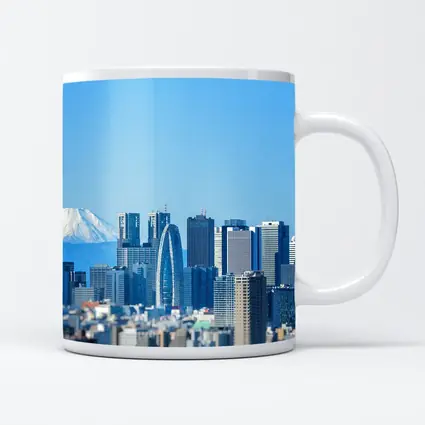 Tokyo Skyline Mount Fuji Blue Sky