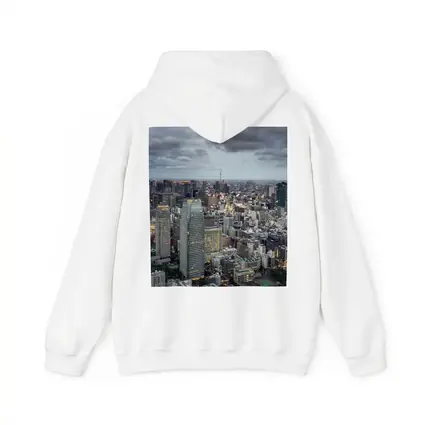 Tokyo Skyline Aerial View Cloudy Dusk