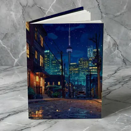 Toronto CN Tower Anime Night Street Scene