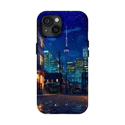 Toronto CN Tower Anime Night Street Scene