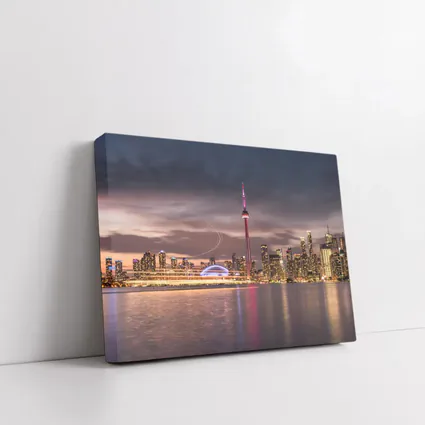 Toronto Skyline CN Tower Dusk Waterfront
