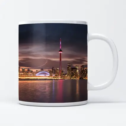Toronto Skyline CN Tower Dusk Waterfront