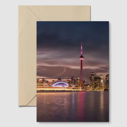 Toronto Skyline CN Tower Dusk Waterfront
