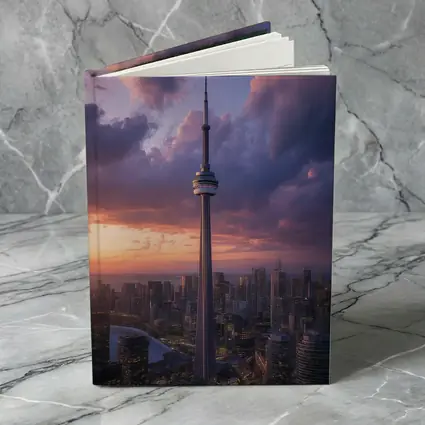 CN Tower Toronto Skyline Dramatic Sunset Sky