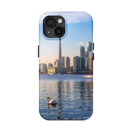 Toronto Skyline Swan on Lake Ontario