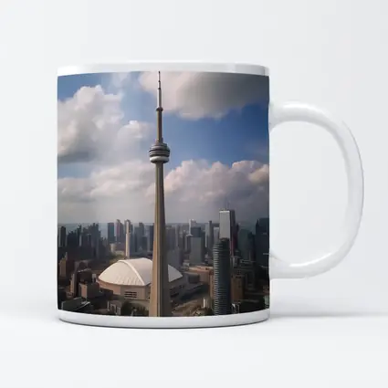 CN Tower Toronto Skyline Cloudy Day