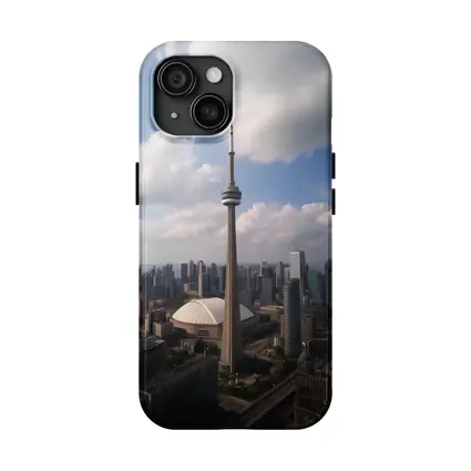 CN Tower Toronto Skyline Cloudy Day