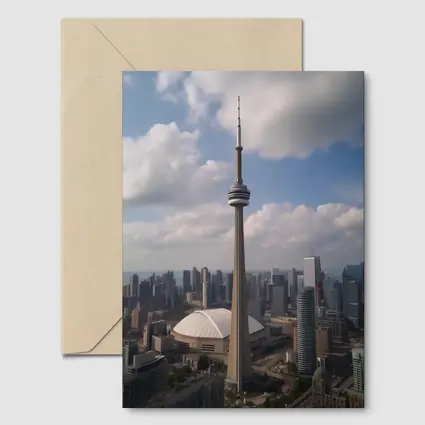 CN Tower Toronto Skyline Cloudy Day