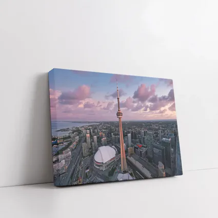 CN Tower Toronto Skyline Aerial Sunset View