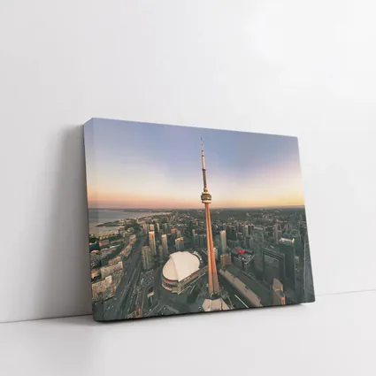 CN Tower Toronto Skyline Sunset Aerial View