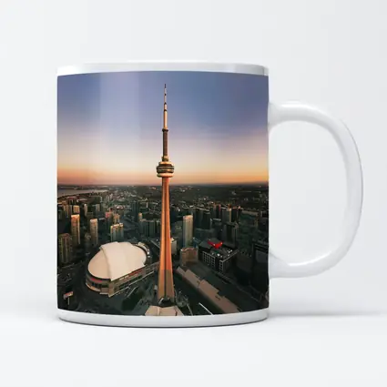 CN Tower Toronto Skyline Sunset Aerial View