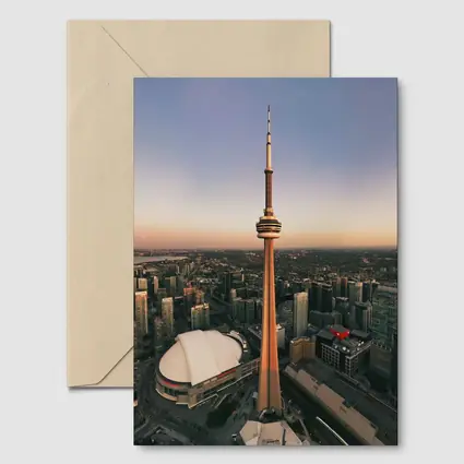 CN Tower Toronto Skyline Sunset Aerial View