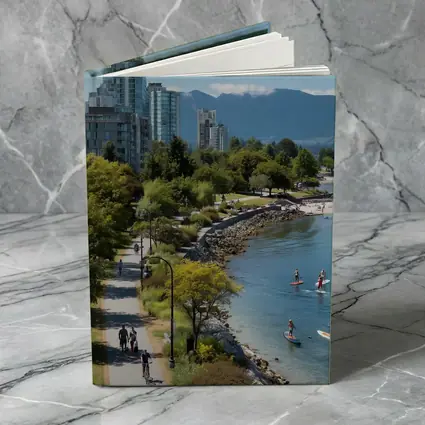 Vancouver Seawall Skyline Mountains Water View