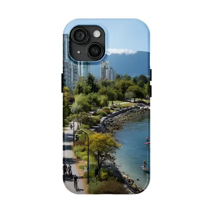 Vancouver Seawall Skyline Mountains Water View