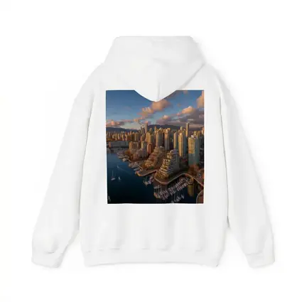 Vancouver Skyline Aerial View Golden Hour