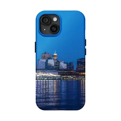 Vancouver Canada City Skyline Blue Dusk