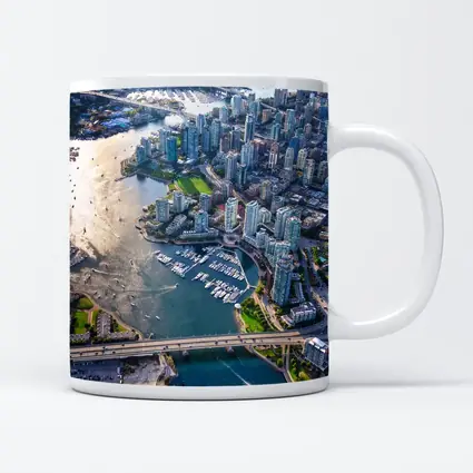 Vancouver Canada Aerial City Marina View