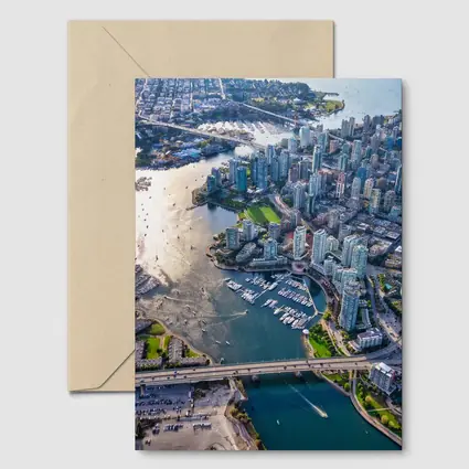 Vancouver Canada Aerial City Marina View