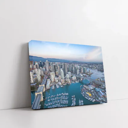 Vancouver Canada Aerial City Skyline Marina