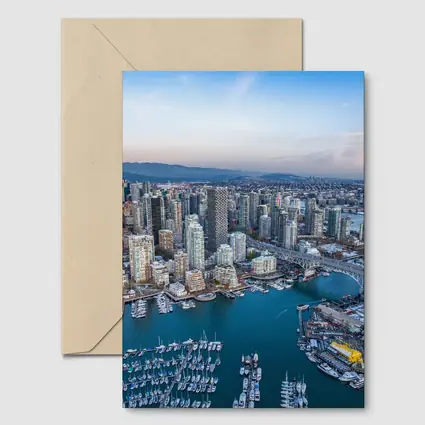 Vancouver Canada Aerial City Skyline Marina