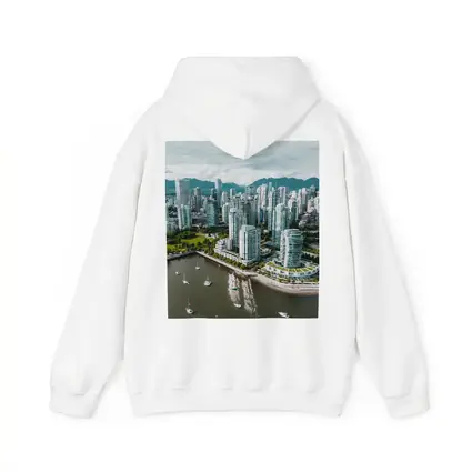 Vancouver Skyline Aerial View Mountains Bay