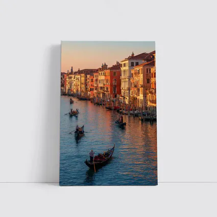 Venice Grand Canal Gondolas Sunset Italy