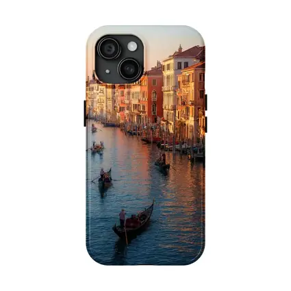 Venice Grand Canal Gondolas Sunset Italy