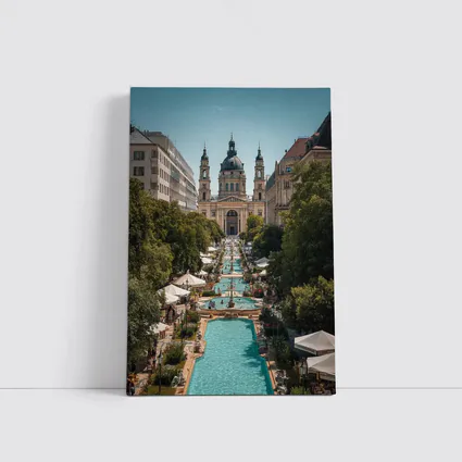 St Stephen Basilica Budapest Summer Fountains