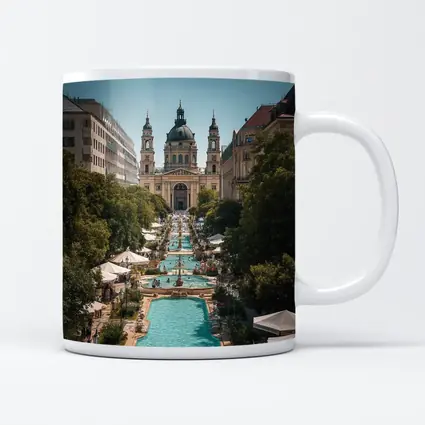 St Stephen Basilica Budapest Summer Fountains