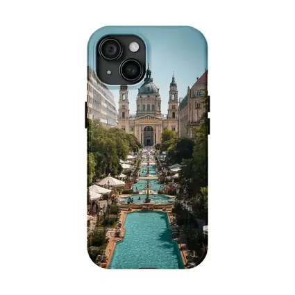 St Stephen Basilica Budapest Summer Fountains