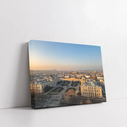 Vienna Austria Aerial City View Sunset