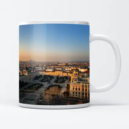 Vienna Austria Aerial City View Sunset