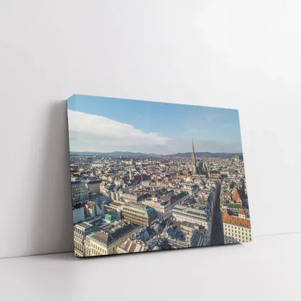 Vienna City Aerial View St Stephens Cathedral