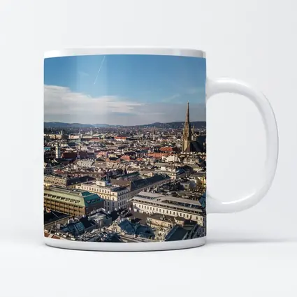Vienna City Aerial View St Stephens Cathedral