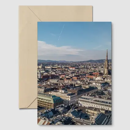 Vienna City Aerial View St Stephens Cathedral